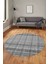 Baskılı Kaymaz Yıkanabilir Şık Kilim Desen Yuvarlak Mutfak Halısı Salon Halısı Y-Modern-70-Gri 4