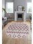 Modern Kilim Desen Dijital Kaymaz Yıkanabilir Oval Yolluk Mutfak Salon Halısı O-Modern-92-Pembe 5