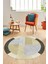 Baskılı Kaymaz Taban Yıkanabilir Modern Şık Yuvarlak Mutfak Salon Halısı Y-MODERN-107-KREM 4