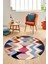 Etnik Modern Desen Dijital Kaymaz Yıkanabilir Yuvarlak Mutfak Salon Halısı Y-Modern-24-Renkli 2