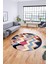 Etnik Modern Desen Dijital Kaymaz Yıkanabilir Yuvarlak Mutfak Salon Halısı Y-Modern-24-Renkli 4