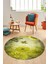 Baskılı Kaymaz Taban Yıkanabilir Modern Yuvarlak Mutfak Salon Halısı Y-MODERN-109-SARI 4