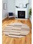 Şık Sade Kilim Desenli Dijital Kaymaz Yıkanabilir Yuvarlak Mutfak Salon Halısı Y-Modern-74-Kahve 2