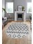 Modern Kilim Desen Dijital Kaymaz Yıkanabilir Oval Yolluk Mutfak Salon Halısı O-Modern-92-Gri 5