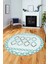 Kilim Desen Modern Tasarım Kaymaz Yıkanabilir Yuvarlak Mutfak Salon Halısı Y-Modern-81-Turkuaz 1