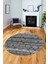 Kilim Desen Özel Tasarım Kaymaz Yıkanabilir Yuvarlak Mutfak Salon Halısı Y-Modern-85-Gri 1
