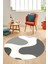 Baskılı Kaymaz Taban Yıkanabilir Modern Yuvarlak Mutfak Salon Halısı Y-MODERN-120-GRİ 4