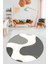 Baskılı Kaymaz Taban Yıkanabilir Modern Yuvarlak Mutfak Salon Halısı Y-MODERN-120-GRİ 5