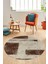 Baskılı Kaymaz Taban Yıkanabilir Modern Yuvarlak Mutfak Salon Halısı Y-Modern-93-Kahve 5