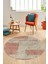 Baskılı Kaymaz Taban Yıkanabilir Modern Yuvarlak Mutfak Salon Halısı Y-Modern-93-Pembe 5