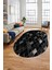 Baklava Desenli Dijital Kaymaz Yıkanabilir Oval Yolluk Mutfak Salon Halısı O-Modern-31-Antrasit 3