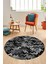 Baskılı Kaymaz Taban Yıkanabilir Renkli Modern Mutfak Yuvarlak Salon Halısı Y-Modern-02-Gri 3
