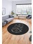 Baskılı Kaymaz Yıkanabilir Şık Modern Yuvarlak Mutfak Halısı Salon Halısı Y-Modern-59-Antrasit 2