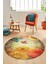 Baskılı Kaymaz Taban Yıkanabilir Modern Yuvarlak Mutfak Salon Halısı Y-MODERN-109-RENKLİ 4