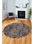 Modern Desen Dijital Kaymaz Yıkanabilir Yuvarlak Mutfak Salon Halısı Y-Modern-90-Vizon 1
