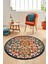 Modern Klasik Desen Dijital Kaymaz Yıkanabilir Yuvarlak Mutfak Salon Halısı Y-Modern-32-Renkli 1