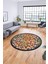 Modern Klasik Desen Dijital Kaymaz Yıkanabilir Yuvarlak Mutfak Salon Halısı Y-Modern-32-Renkli 3