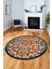 Modern Klasik Desen Dijital Kaymaz Yıkanabilir Yuvarlak Mutfak Salon Halısı Y-Modern-32-Renkli 4