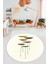 Baskılı Kaymaz Taban Yıkanabilir Modern Yuvarlak Mutfak Salon Halısı Y-MODERN-112-KREM 5