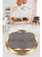 Baskılı Ince Kaymaz Taban Yıkanabilir Sade Modern Mutfak Yuvarlak Salon Halısı Y-Modern-10-Krem 4