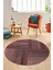 3D Modern Kilim Desen Dijital Kaymaz Yıkanabilir Yuvarlak Mutfak Salon Halısı Y-Modern-34-Pembe 1
