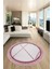 Renkli Modern Kilim Desen Kaymaz Yıkanabilir Yuvarlak Mutfak Salon Halısı Y-Modern-76-Pembe 5