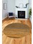 Modern Kilim Desenli Dijital Kaymaz Yıkanabilir Yuvarlak Mutfak Salon Halısı Y-Modern-17-Kahve 5
