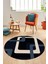 Şık Baskılı Kaymaz Yıkanabilir Modern Yuvarlak Mutfak Salon Halısı Y-Modern-40-Lacivert 1