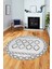 Kilim Desen Modern Tasarım Kaymaz Yıkanabilir Yuvarlak Mutfak Salon Halısı Y-Modern-81-Gri 1