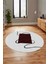 Baskılı Kaymaz Yıkanabilir Modern Yuvarlak Mutfak Halısı Salon Halısı Y-Modern-61-Bordo 3