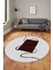 Baskılı Kaymaz Yıkanabilir Modern Yuvarlak Mutfak Halısı Salon Halısı Y-Modern-61-Bordo 4