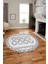 Kilim Desen Modern Tasarım Kaymaz Yıkanabilir Yuvarlak Mutfak Salon Halısı Y-Modern-81-Gri 4