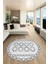 Kilim Desen Modern Tasarım Kaymaz Yıkanabilir Yuvarlak Mutfak Salon Halısı Y-Modern-81-Gri 5