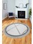 Renkli Modern Kilim Desen Kaymaz Yıkanabilir Yuvarlak Mutfak Salon Halısı Y-Modern-76-Gri 1