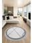 Renkli Modern Kilim Desen Kaymaz Yıkanabilir Yuvarlak Mutfak Salon Halısı Y-Modern-76-Gri 5