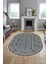 Kilim Desen Baskılı Kaymaz Taban Yıkanabilir Modern Oval Yolluk Salon Halısı O-MODERN-108-MAVİ 4