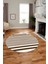 Baskılı Kaymaz Yıkanabilir Sade Modern Yuvarlak Mutfak Halısı Salon Halısı Y-Modern-63-Kahve 5