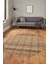 Baskılı Kaymaz Yıkanabilir Şık Kilim Desen Yuvarlak Mutfak Halısı Salon Halısı Y-Modern-70-Kahve 4