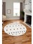 Baskılı Kaymaz Yıkanabilir Şık Kilim Desen Yuvarlak Mutfak Halısı Salon Halısı Y-Modern-65-Renkli 5