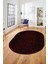 Etnik Desen Baskılı Kaymaz Taban Yıkanabilir Modern Oval Yolluk Salon Halısı O-MODERN-113-BORDO 2