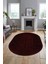 Etnik Desen Baskılı Kaymaz Taban Yıkanabilir Modern Oval Yolluk Salon Halısı O-MODERN-113-BORDO 4