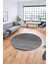 Modern Kilim Desenli Dijital Kaymaz Yıkanabilir Yuvarlak Mutfak Salon Halısı Y-Modern-17-Gri 4
