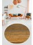 Modern Kilim Desenli Dijital Kaymaz Yıkanabilir Yuvarlak Mutfak Salon Halısı Y-Modern-17-Kahve 3