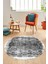 Baskılı Kaymaz Taban Yıkanabilir Sade Modern Mutfak Yuvarlak Salon Halısı Y-Modern-04-Beyaz 3