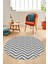 Zikzak Desen Baskılı Kaymaz Taban Yıkanabilir Modern Yuvarlak Salon Halısı Y-MODERN-102-GRİ 5