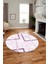 Sade Desen Modern Tasarım Kaymaz Yıkanabilir Yuvarlak Mutfak Salon Halısı Y-Modern-80-Mor 4