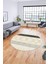 Sade Modern Kilim Desen Kaymaz Yıkanabilir Yuvarlak Mutfak Salon Halısı Y-Modern-75-Krem 1