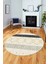 Sade Modern Kilim Desen Kaymaz Yıkanabilir Yuvarlak Mutfak Salon Halısı Y-Modern-75-Krem 2