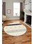 Sade Modern Kilim Desen Kaymaz Yıkanabilir Yuvarlak Mutfak Salon Halısı Y-Modern-75-Krem 5