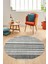 Modern Kilim Desen Dijital Kaymaz Yıkanabilir Yuvarlak Mutfak Salon Halısı Y-Modern-36-Gri 1